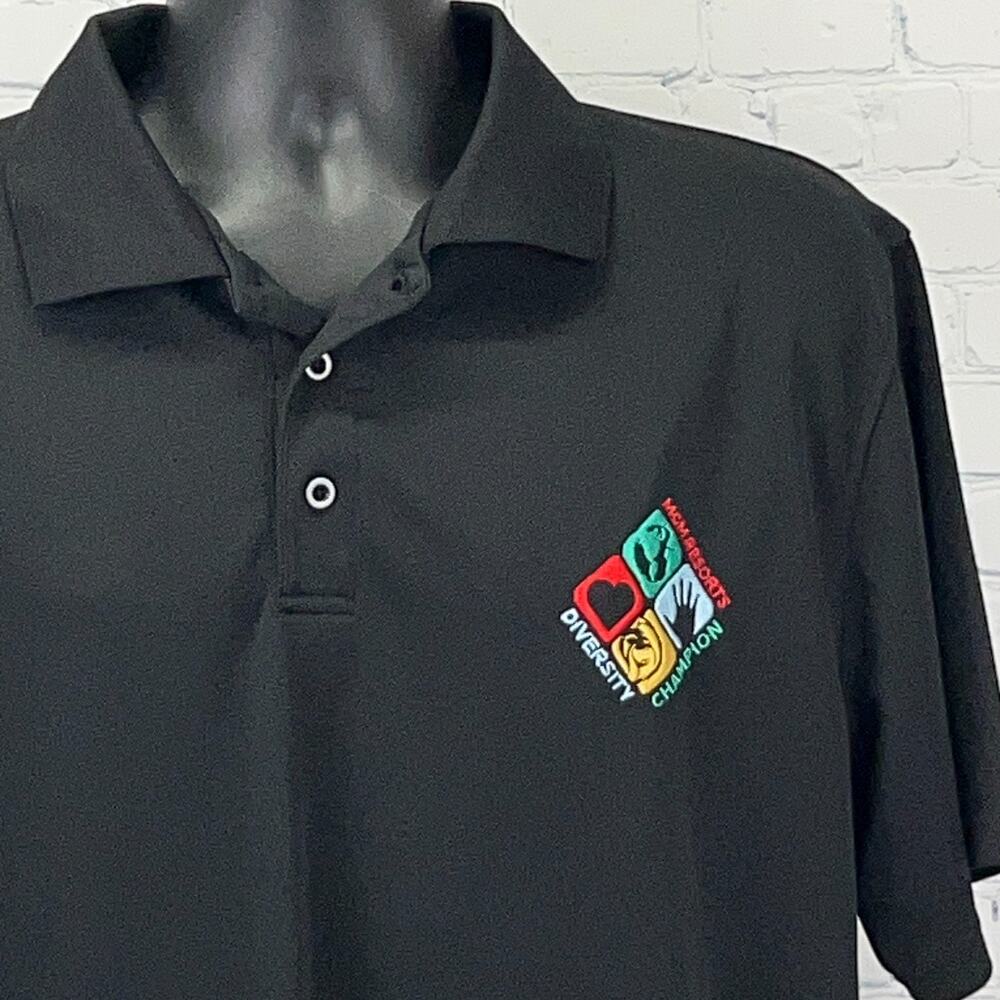 MGM Resorts Diversity Champion Polo Shirt XL X-Large Black Casino Las Vegas